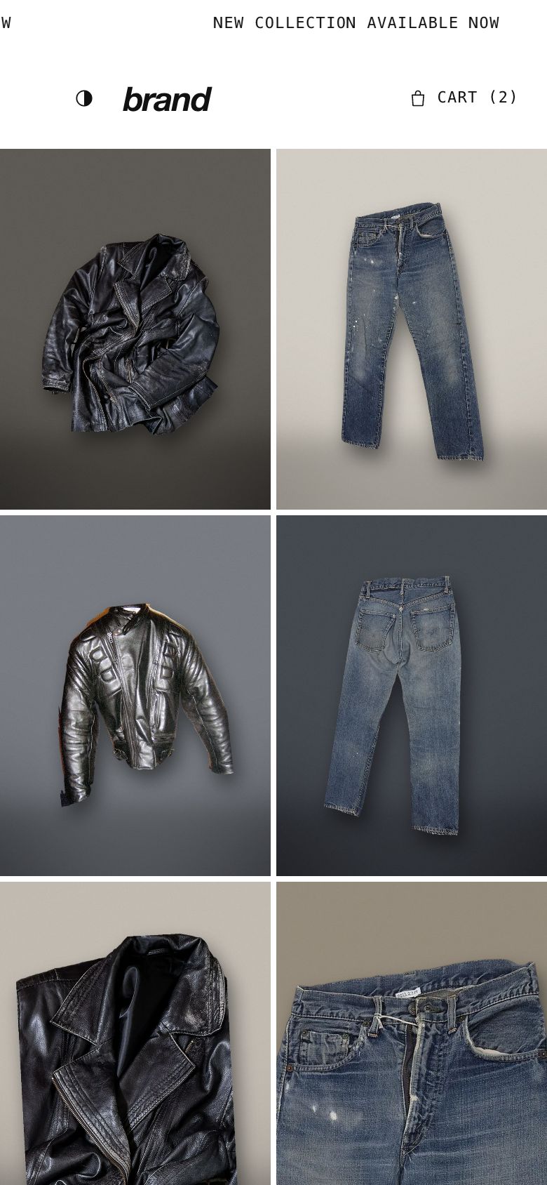 Lookbook photo grid on a phone